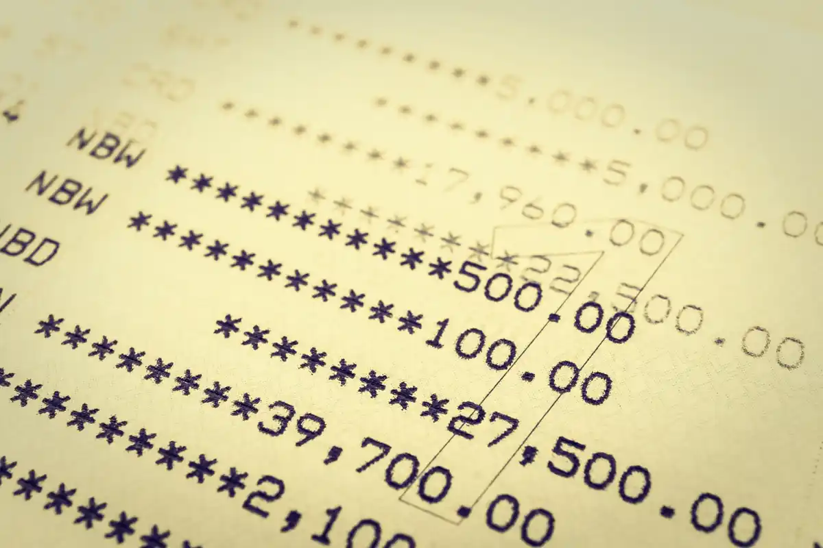 Dutch supermarket receipt closeup for tax refund