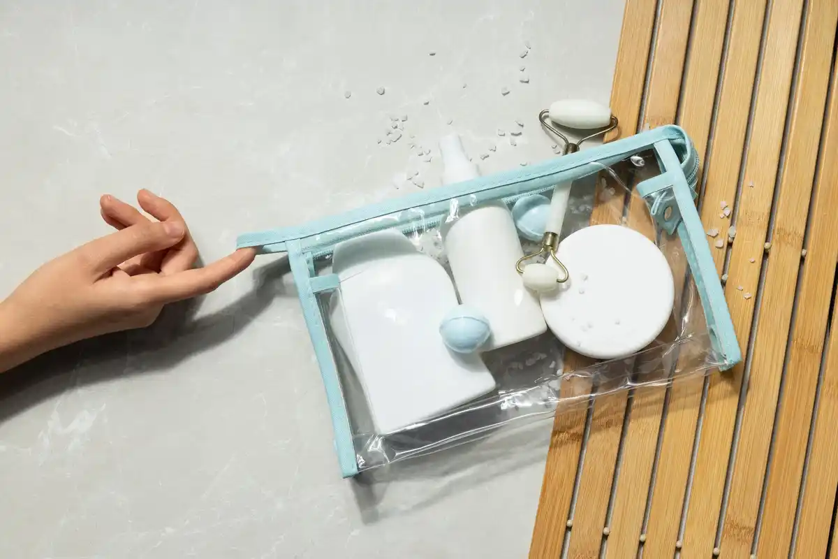 zero waste travel kit toiletries suitcase