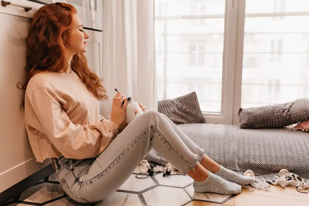 dutch person relaxing at home doing nothing