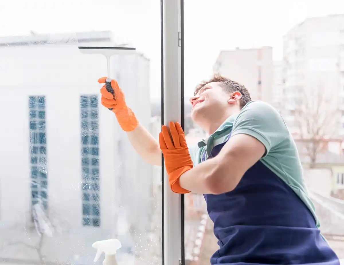 dutch windows cleaning with laundry softener, home tip
