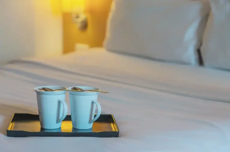 hotel room rearrange objects night effect