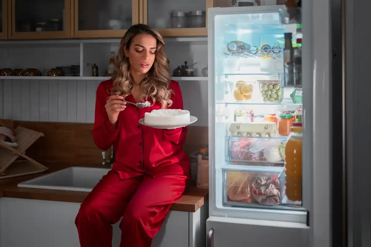Dutch kitchen fridge with visible contents