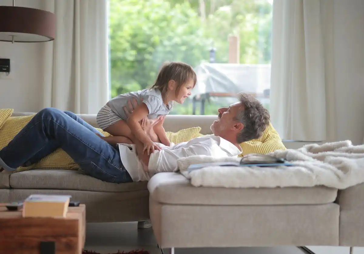 relaxed Dutch family living room lifestyle