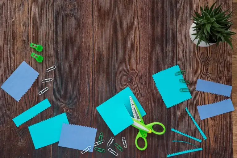 creative colorful post it notes on desk brainstorming