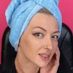 dutch woman washing face damaged skin