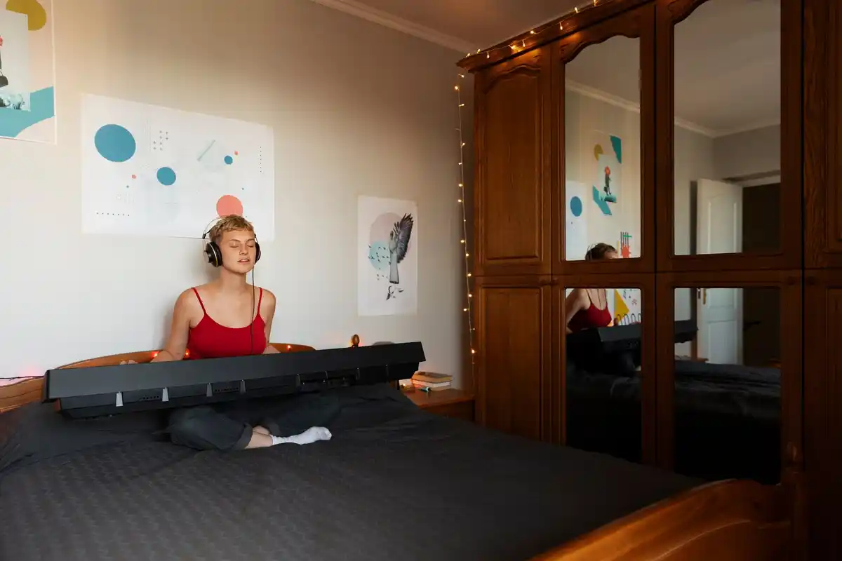 cozy bedroom evening yoga savasana relaxation netherlands