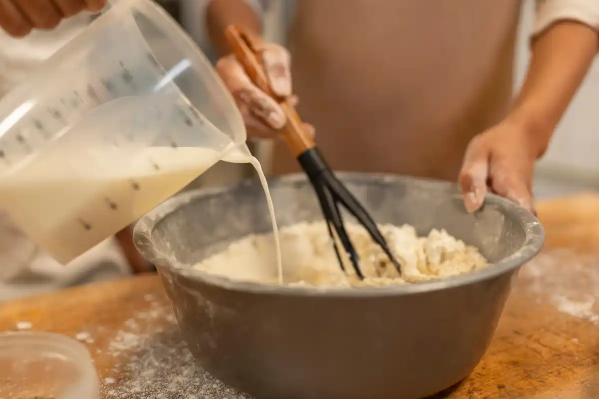 homemade pancakes oat flour process kitchen netherlands