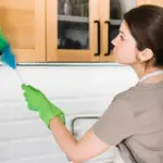 baking soda oven cleaning Dutch kitchen before after