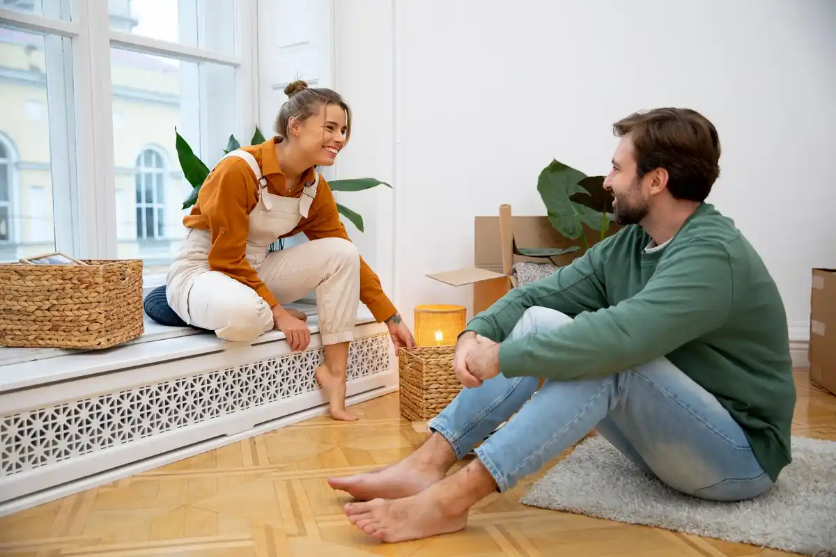 couple arguing at home europe modern living room