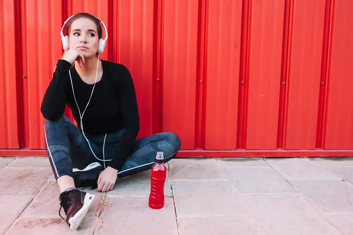 young people wired headphones street style