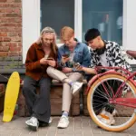 young Dutch people meeting offline