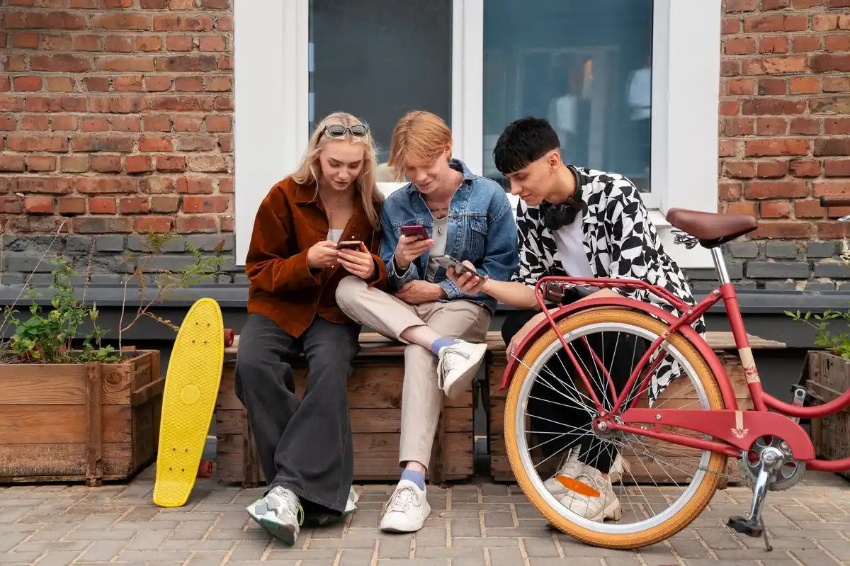 young Dutch people meeting offline