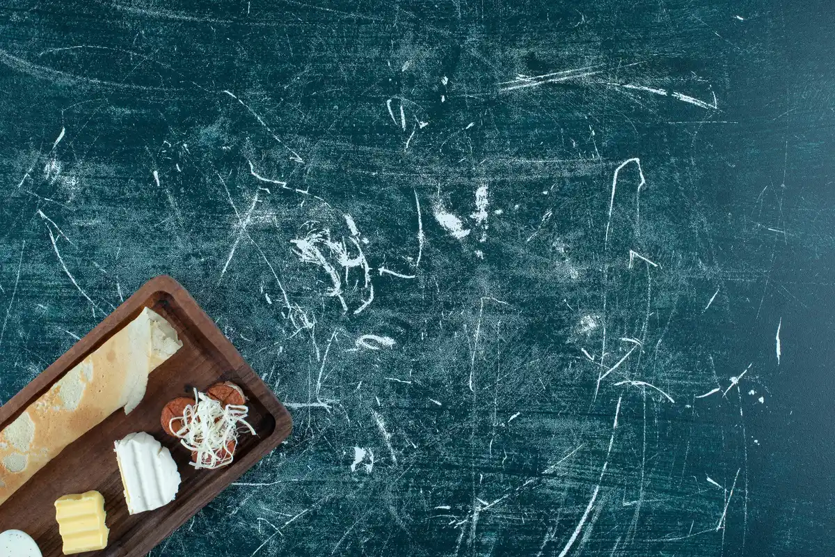 dutch kitchen chalkboard with handwritten daily tasks