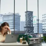 brain overload multitasking office illustration