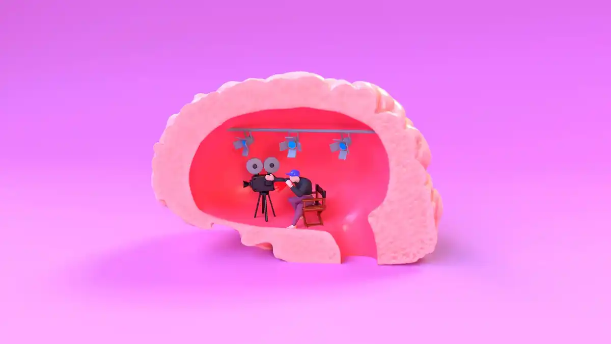 brain damage caused by digital overload illustration