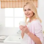 Dutch mature woman natural skincare bathroom home 40+