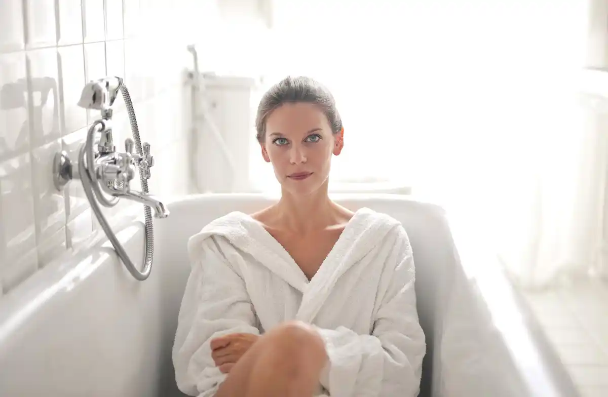 Dutch mature woman skincare routine real bathroom