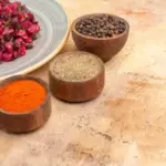 sumac spice sprinkled on food