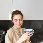 coffee grounds face scrub homemade natural beauty skin woman Dutch home