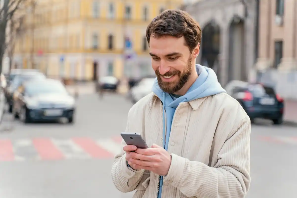 Dutch person starring message in WhatsApp app on smartphone