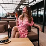 relaxed travelers waiting airport coffee