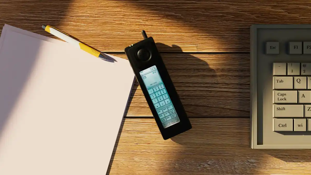 Close-up of mortgage contract and calculator on Dutch wooden table with keys