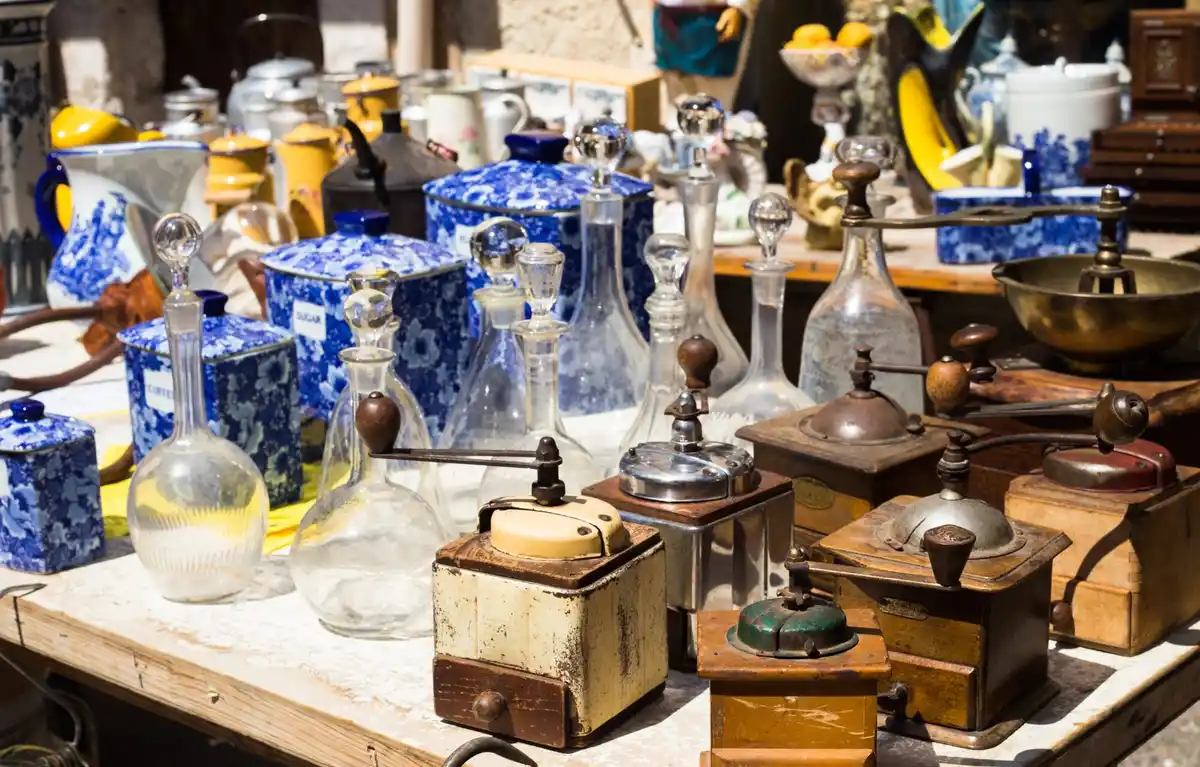 second hand items at dutch flea market